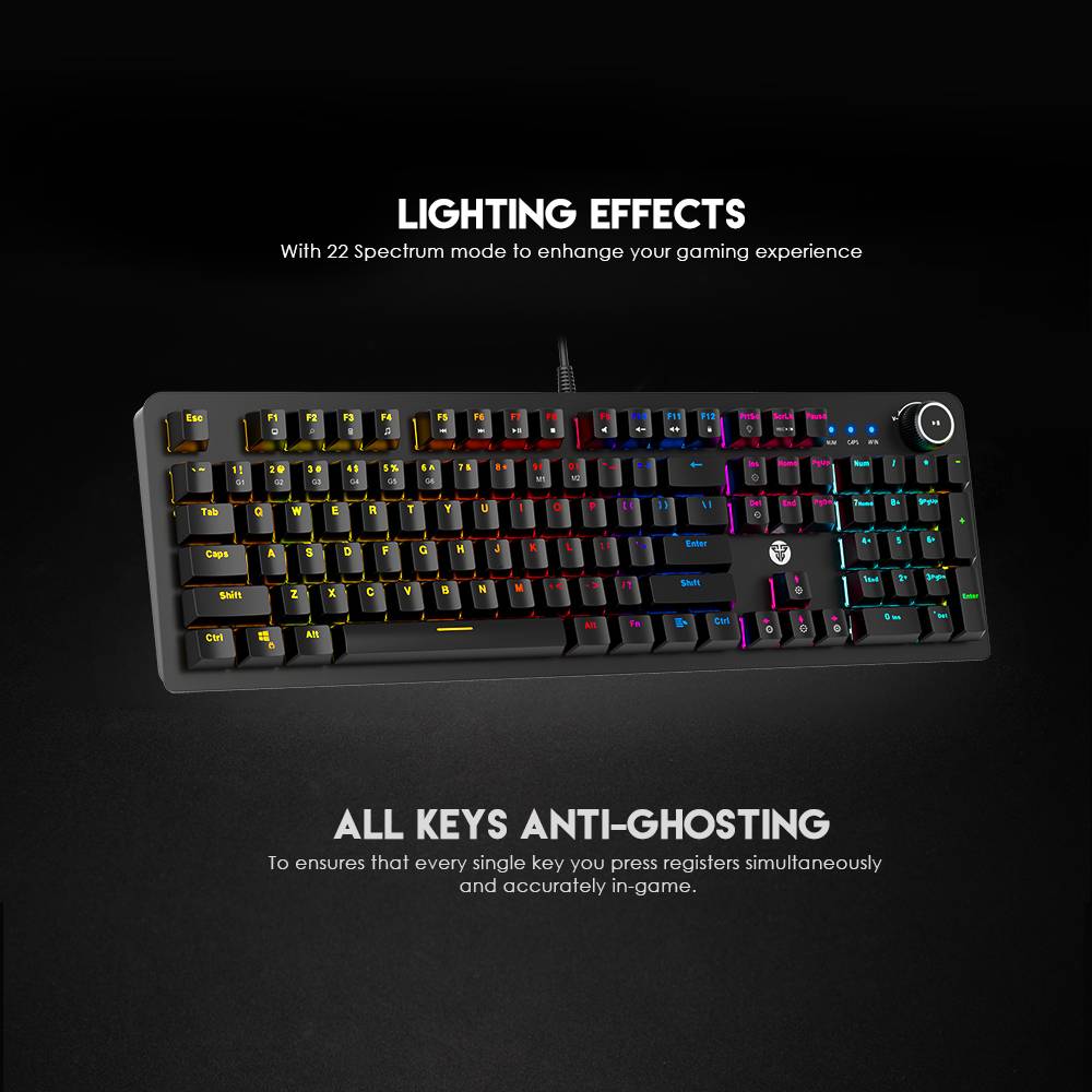 Gaming Mechanical keyboard Fantech MK853 Max Power BLUE or RED SWITCH